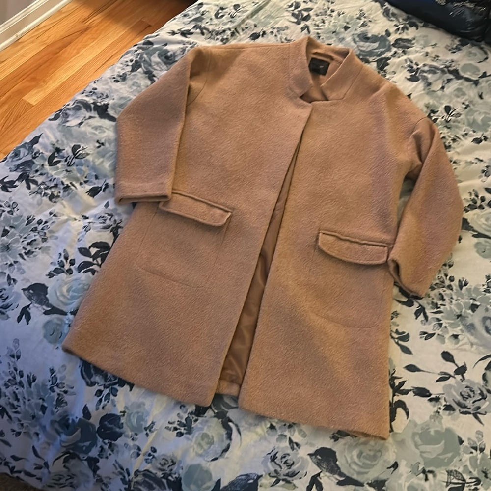 Forever 21 Tan Winter Dress Coat Sz M